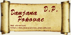 Damjana Popovac vizit kartica